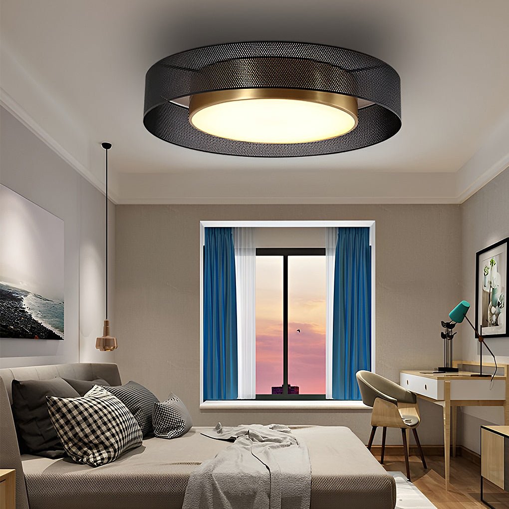 Nordic Dimmable LED Ceiling Light with Remote Control Flush Mount