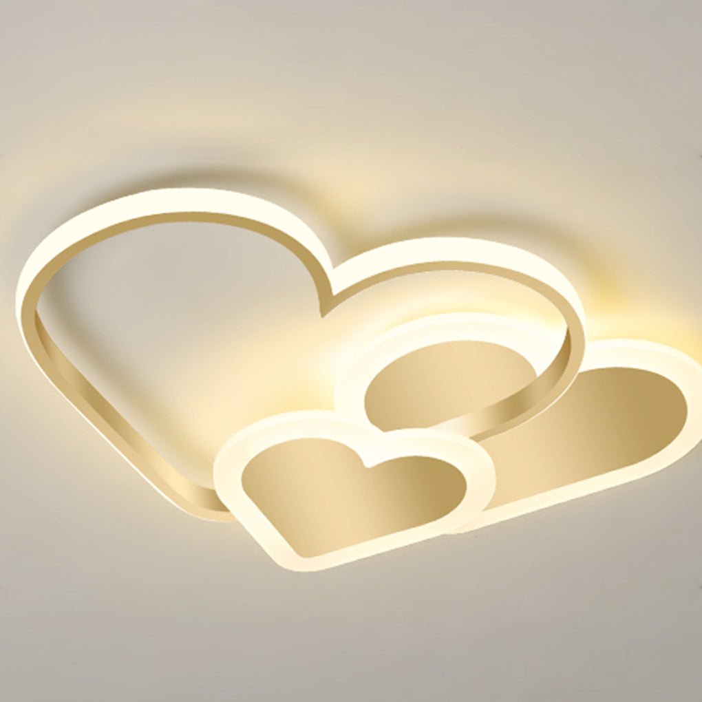 Nordic Heart-Shaped LED Ceiling Light for Kids Room - Modern, Creative, Stylish Decor