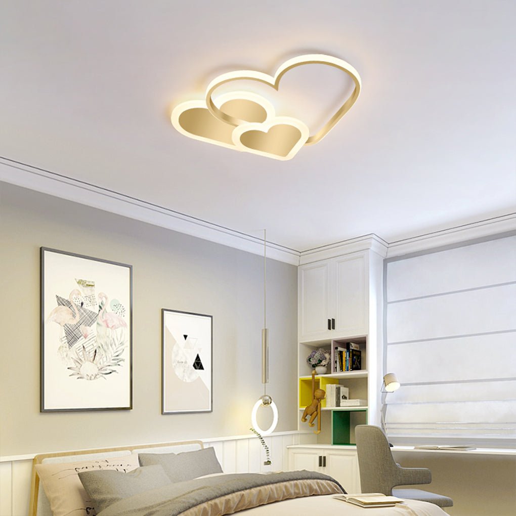 Nordic Heart-Shaped LED Ceiling Light for Kids Room - Modern, Creative, Stylish Decor
