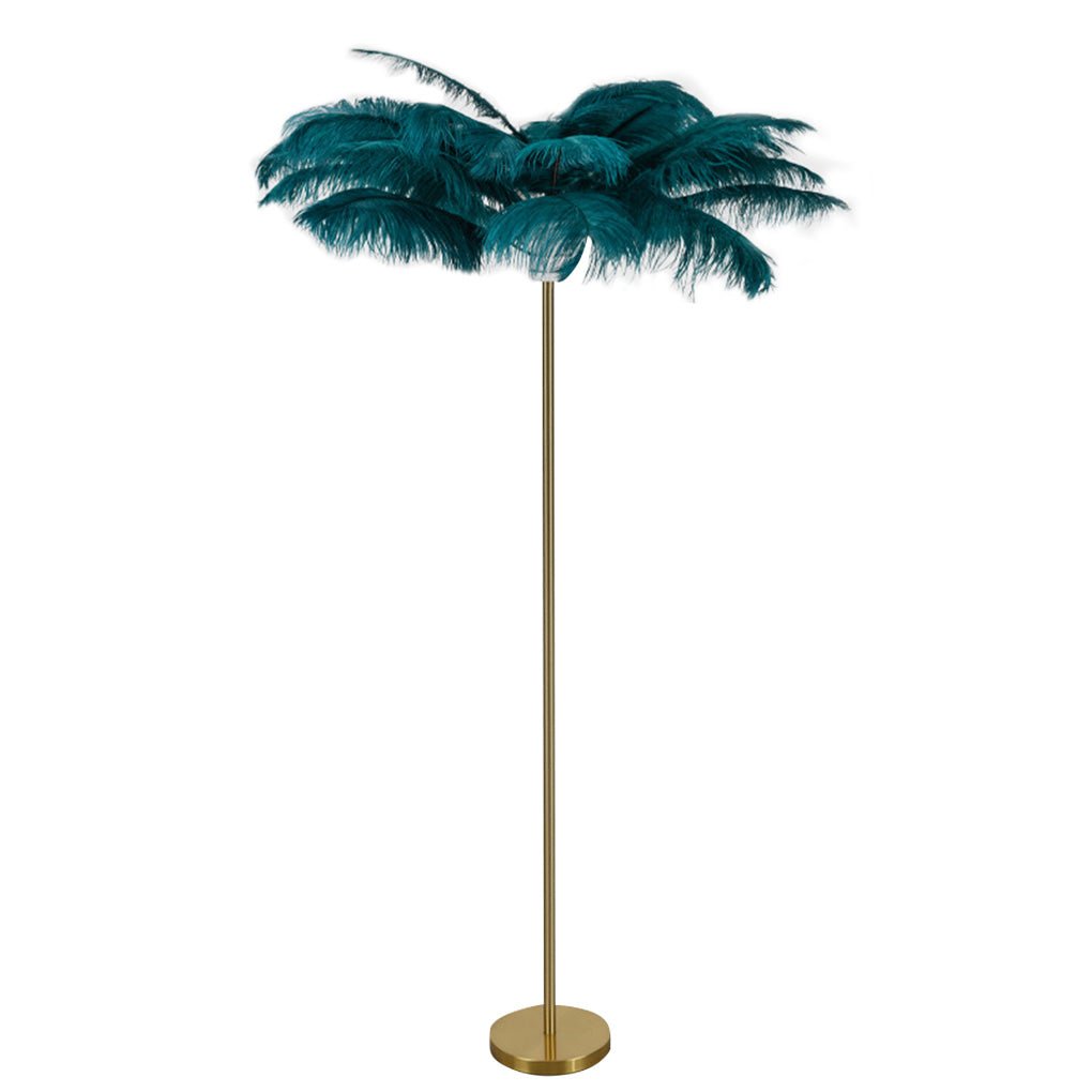 30 Inch Ostrich Feather Floor Lamp - Decorative Accent Lighting for Home Decor