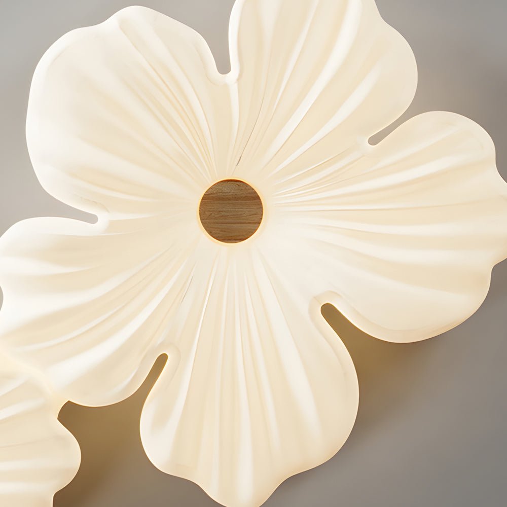 Nordic White Acrylic Flower Ceiling Lamp - LED 3-Step Dimming