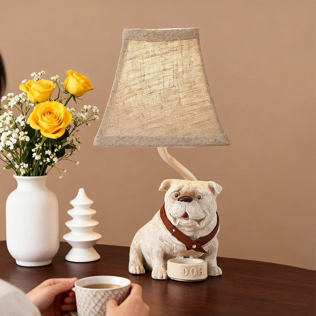Mid-Century Dog Table Lamp - Elegant White Resin Light Fixture

Add a touch of style to your home with this mid-century dog table lamp. Crafted from elegant white resin, it serves as both a decorative piece and a functional light source. Perfect for dog l