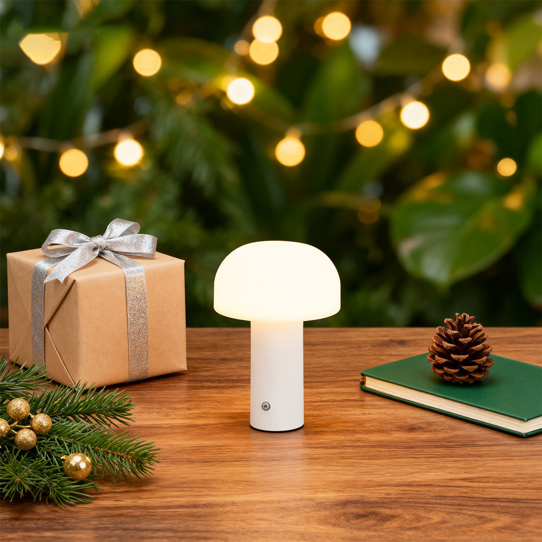 **Mushroom Shade Table Lamp with Iron Base | Modern Novelty Lighting**

Elevate your space with our unique table lamp featuring a chic iron base and a rotomolded mushroom shade. This stylish lamp combines modern design with functionality, perfect for any