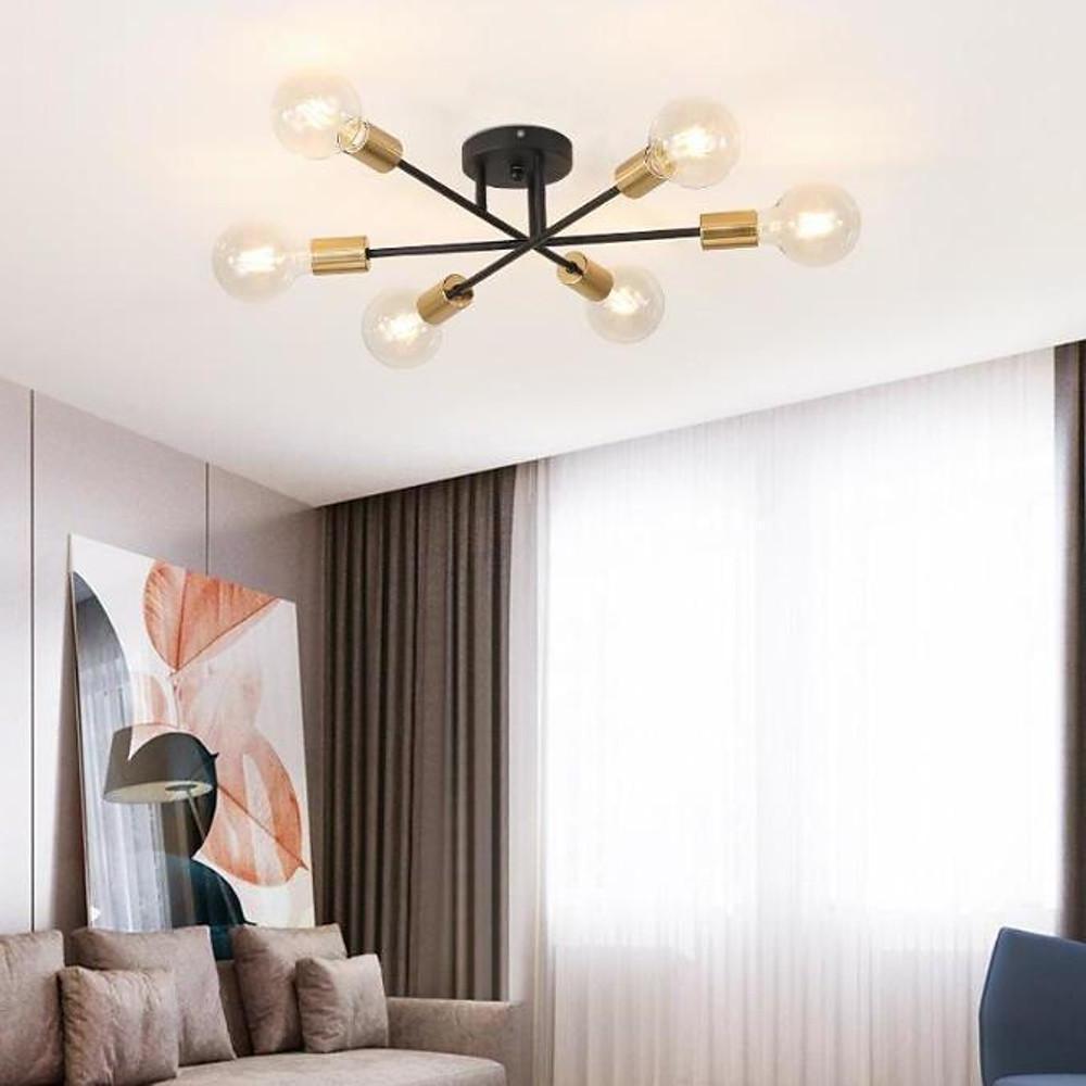 Modern LED Nordic Geometric Sputnik Semi Flush Mount Ceiling Light