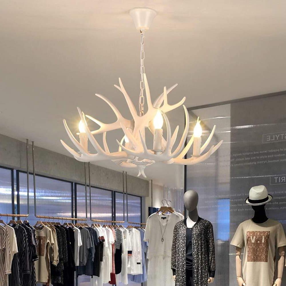 Vintage Antler Chandelier - 4/6/8 Candle Light Options