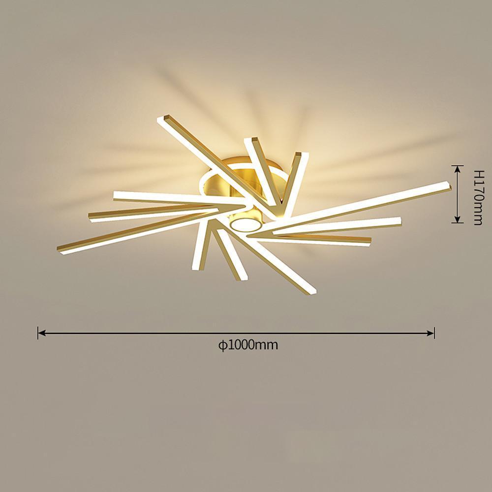 Abstract Tube Flower Shaped LED Ceiling Light - Nordic Flush Mount Lighting