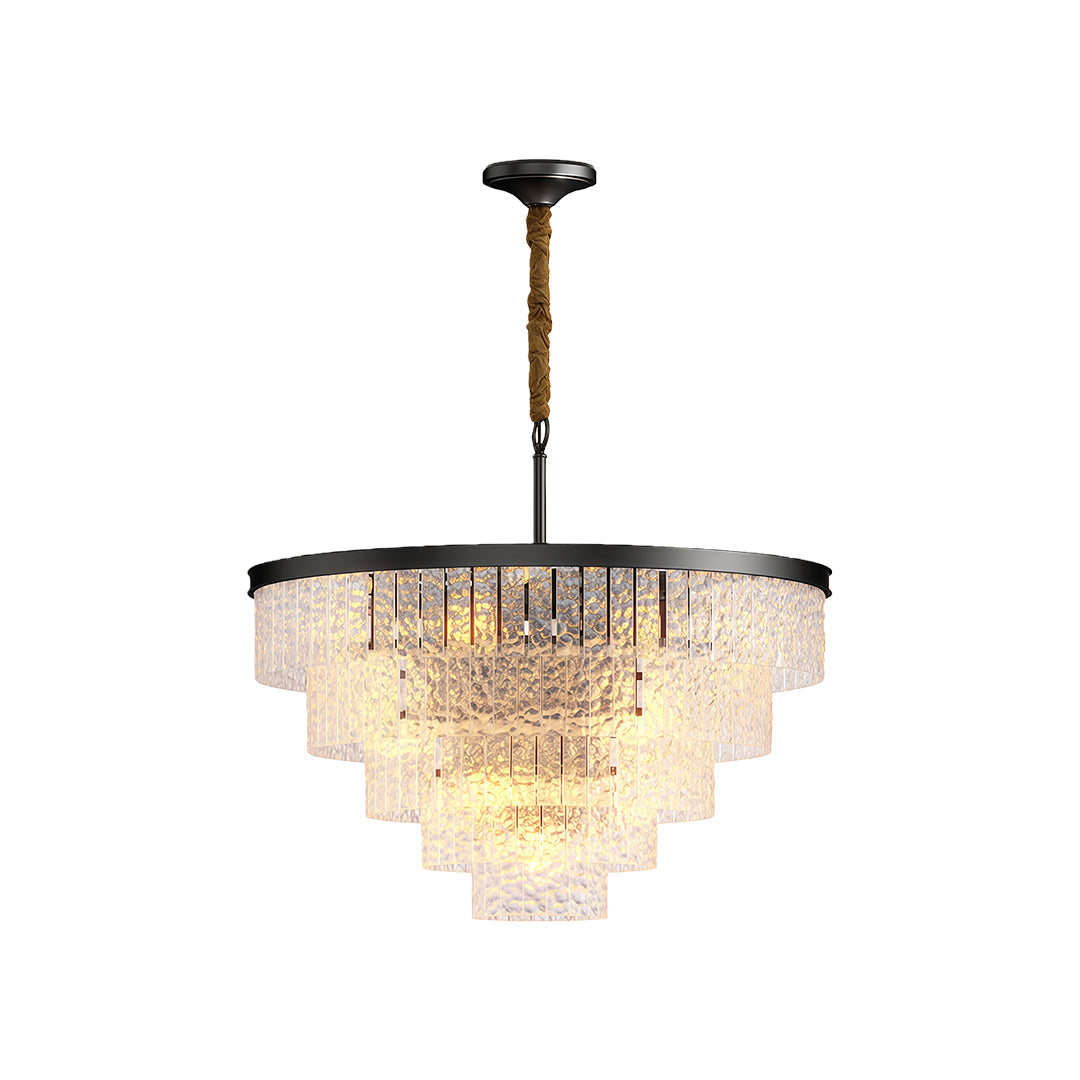 Modern Full-Copper Minimalist Chandelier Ceiling Light
