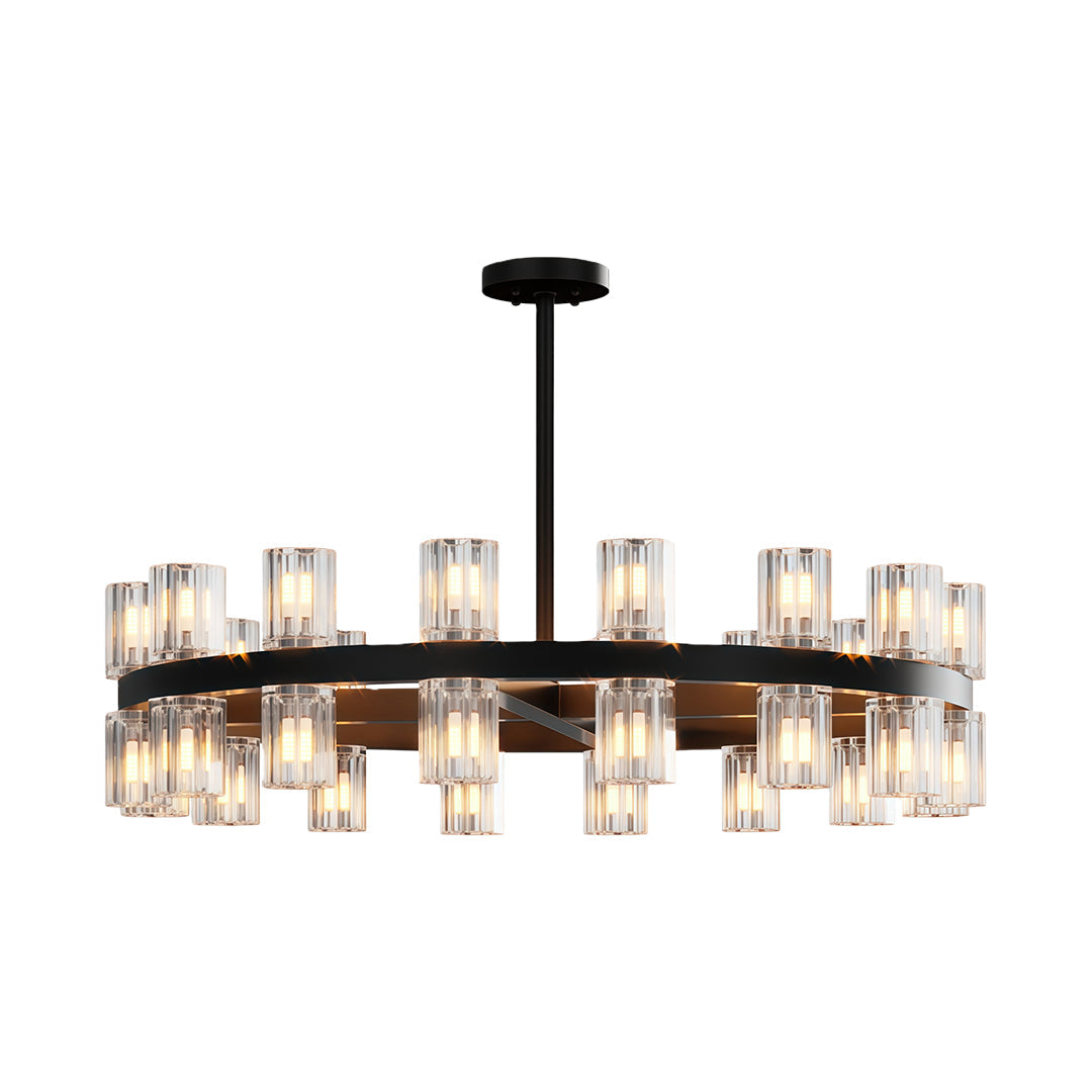 Luxury Crystal Chandelier - American Copper Ceiling Light