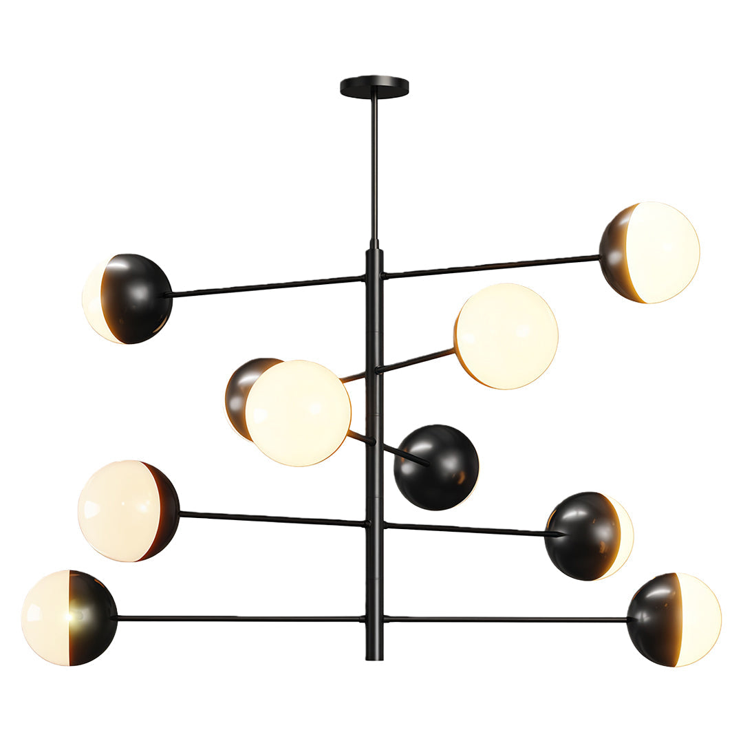 Globe Light Chandelier - Modern Solid Copper Ceiling Fixture