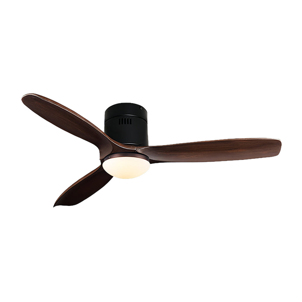 Modern Wood 3-Blade Ceiling Fan with Light - Stylish Fandelier Design