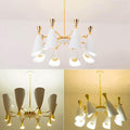 8-Light LED Electroplated Metal Nordic Chandelier Ceiling Light Fixture