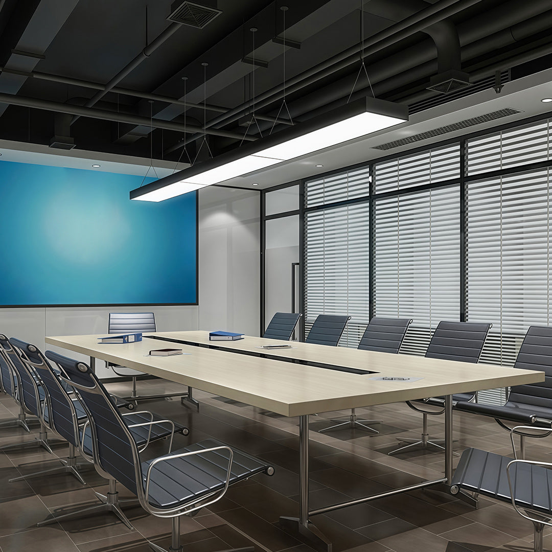 Long Rectangular Modern LED Chandelier - Minimalist Ceiling Light