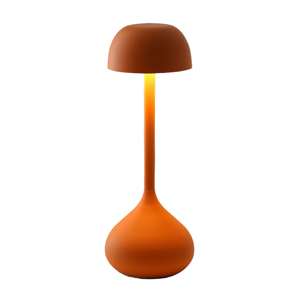 Rustic Gourd Shaped Rechargeable Metal Table Lamp - Minimalist Design for Home Decor