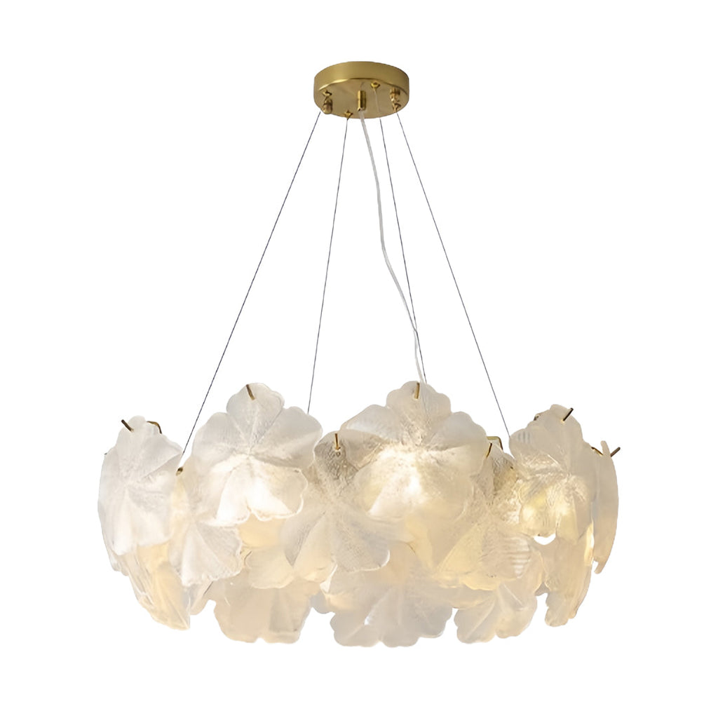Glass Garland Chandelier - Luxury French Wreath Ceiling Light