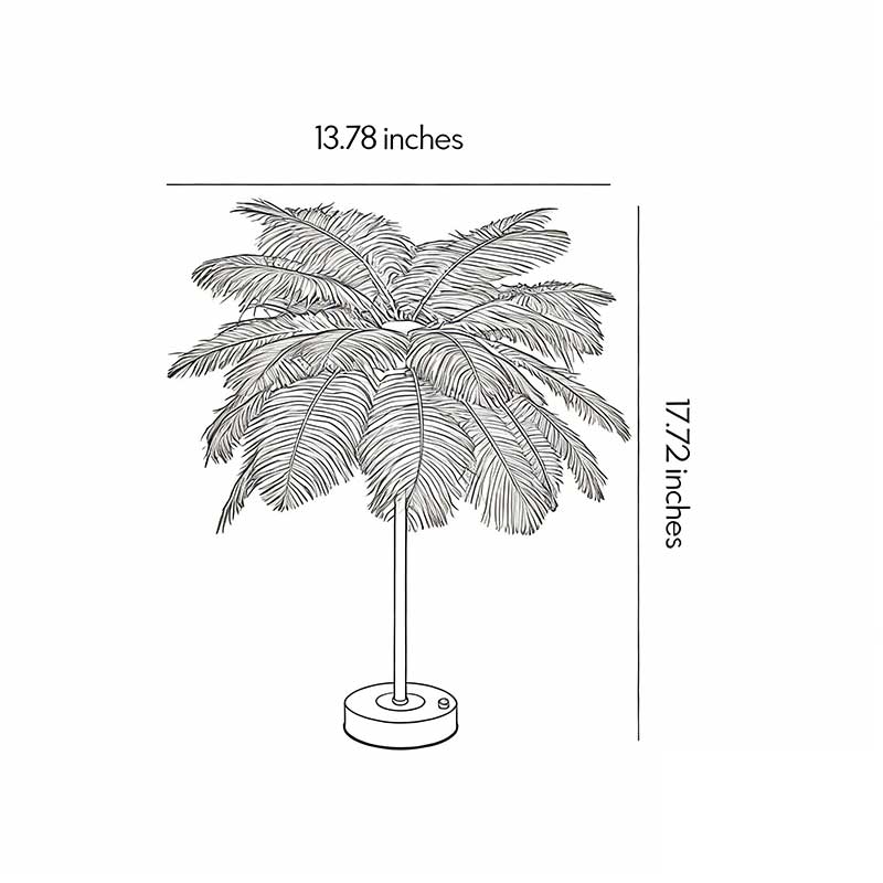 Ostrich Feather Nordic Table Lamp - Elegant Night Light for Home Decor