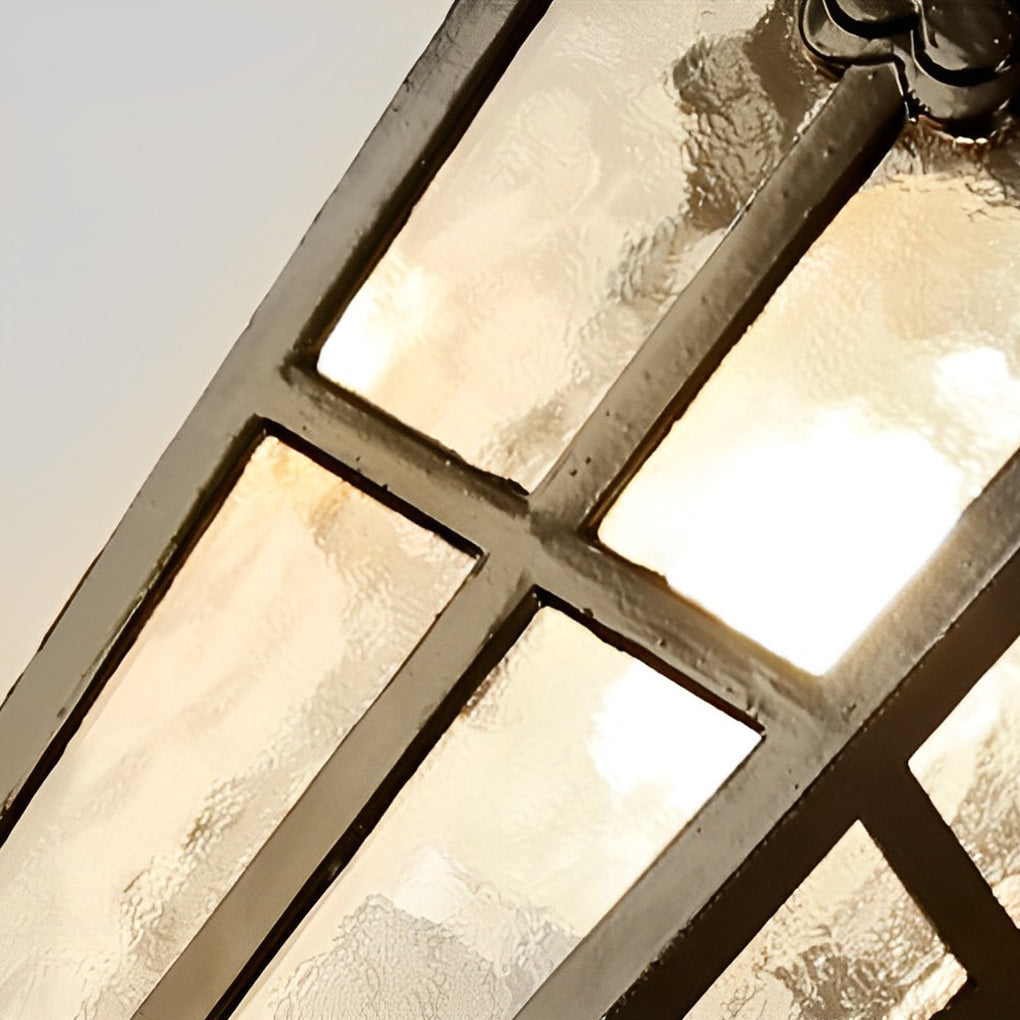 Outdoor Black European-Style Waterproof Lantern Sconce