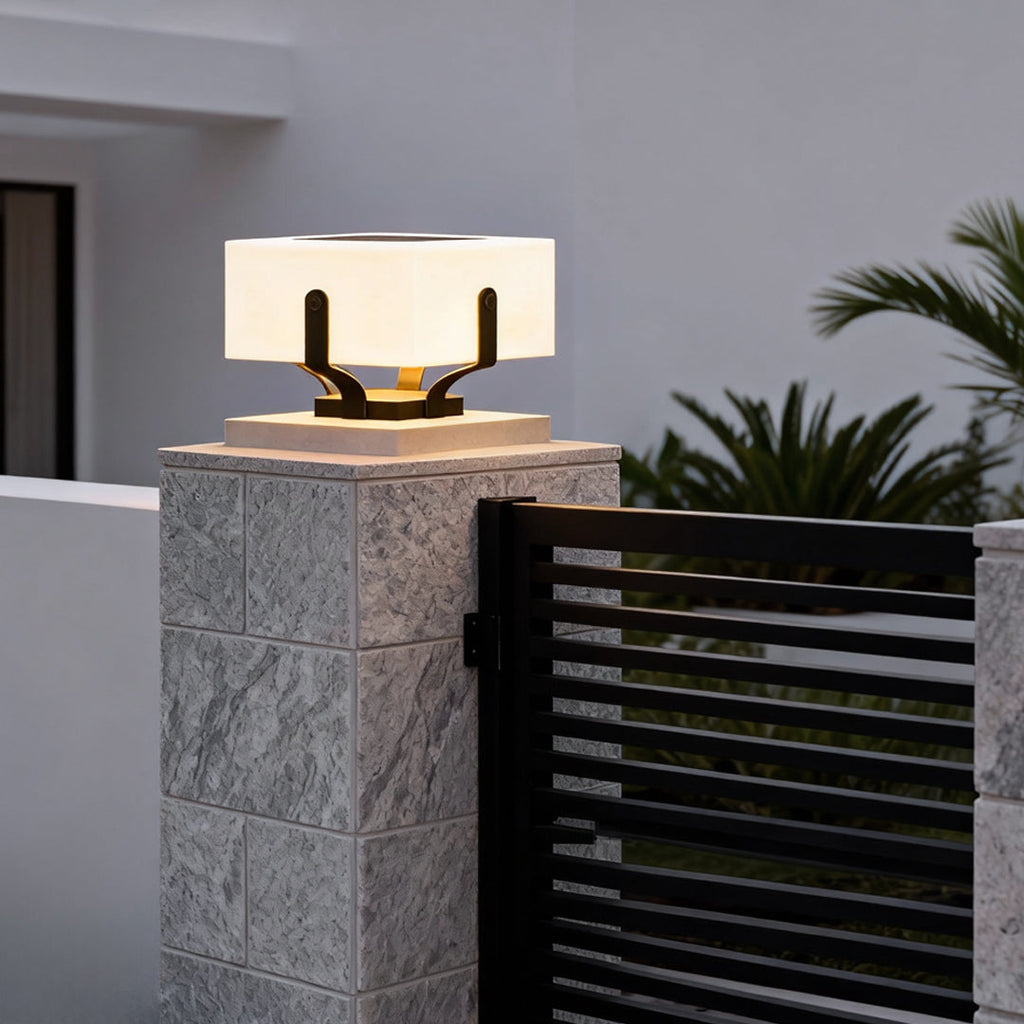Modern Waterproof LED Square Brick Pillar Lights Outdoor Lighting