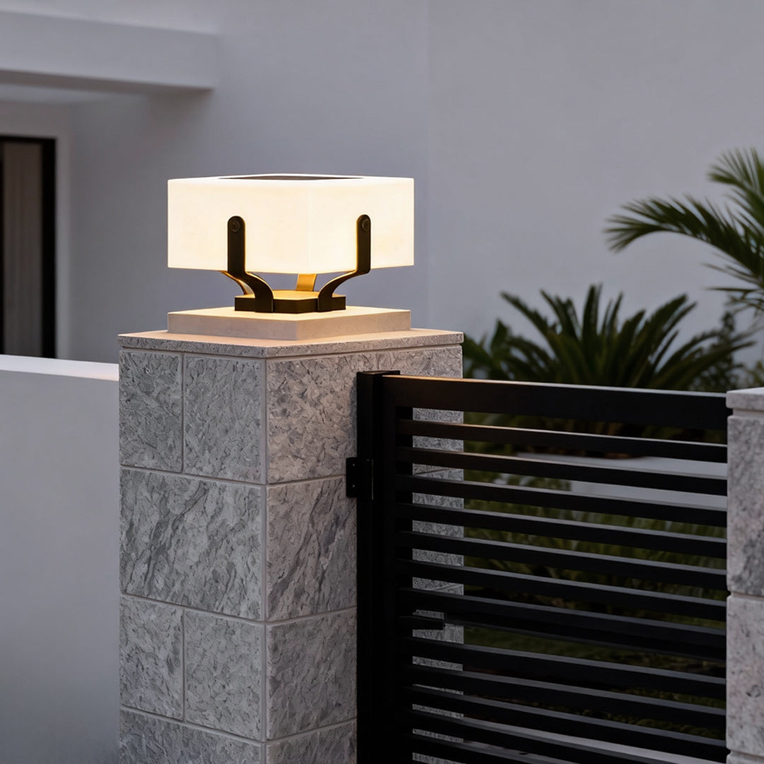 Modern Waterproof LED Square Brick Pillar Lights Outdoor Lighting