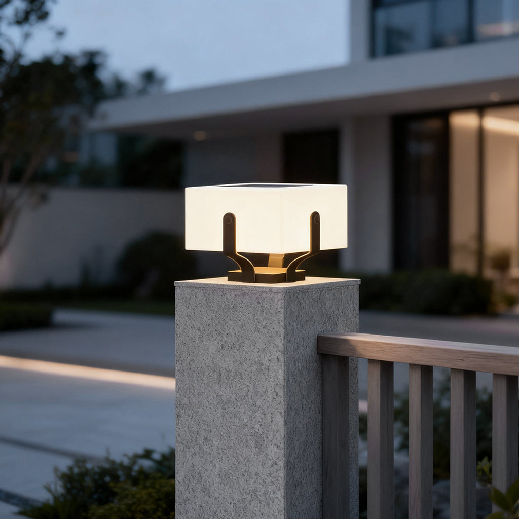 Modern Waterproof LED Square Brick Pillar Lights Outdoor Lighting