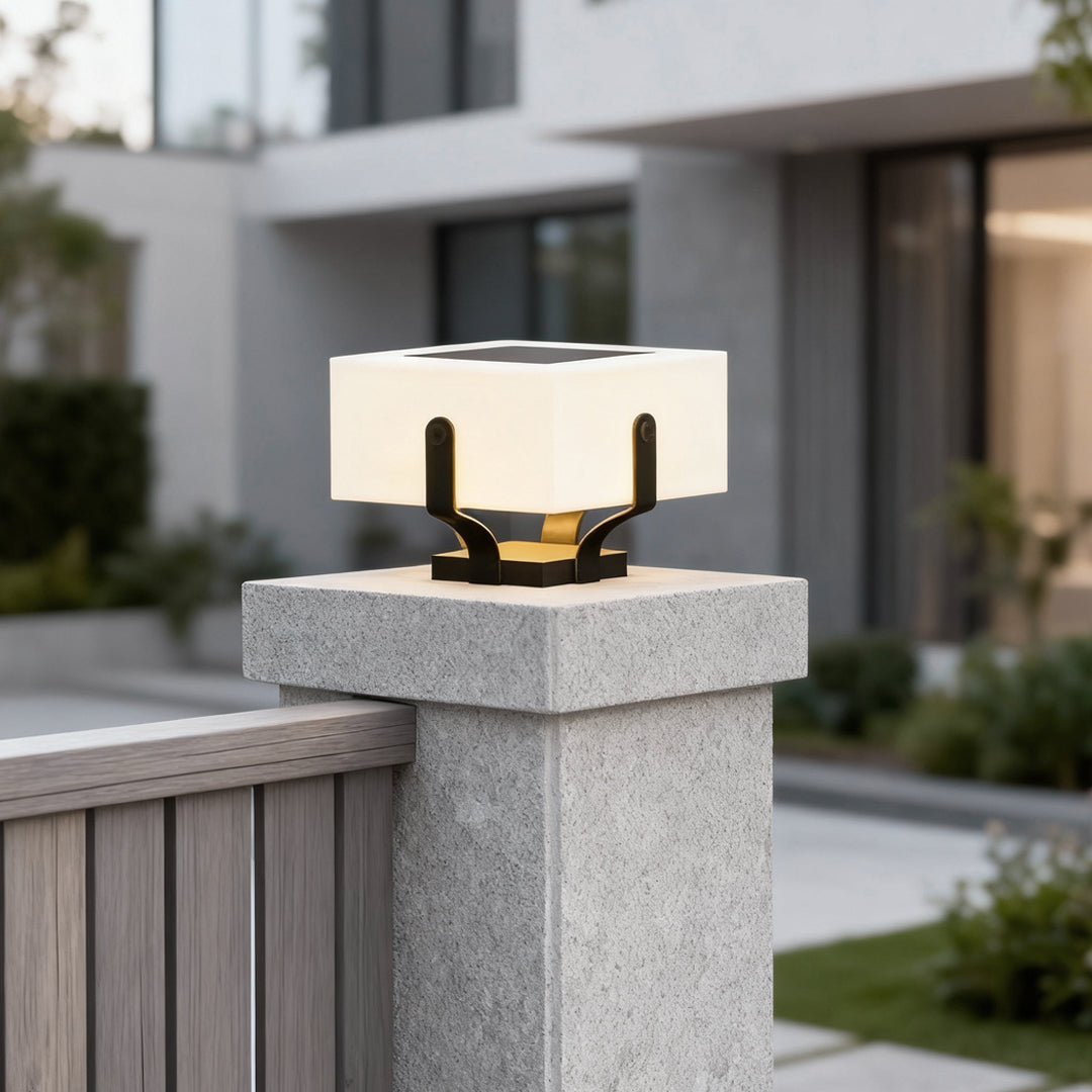 Modern Waterproof LED Square Brick Pillar Lights Outdoor Lighting