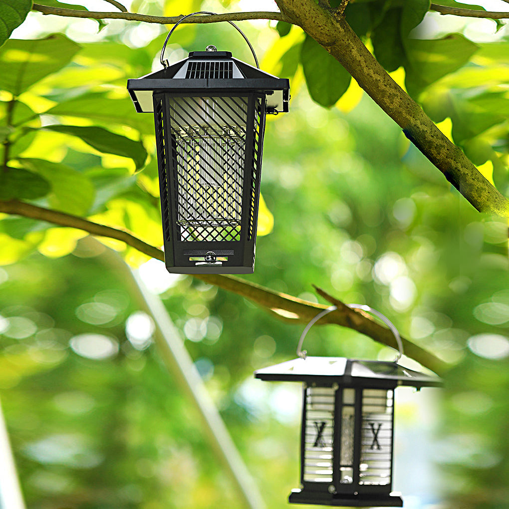 Outdoor Solar Bug Repellent Light - Waterproof Metal Insect Zapper Lantern