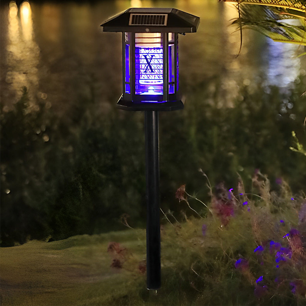 Outdoor Solar Bug Repellent Waterproof Metal Light - Insect Repellent LED Light for Patio & Garden