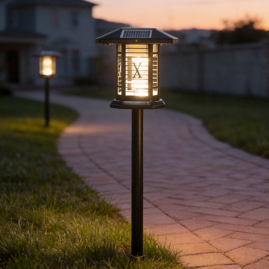 Outdoor Solar Bug Repellent Waterproof Metal Light - Insect Repellent LED Light for Patio & Garden