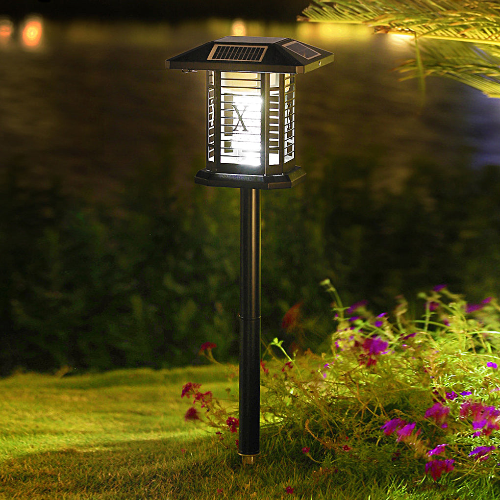 Outdoor Solar Bug Repellent Waterproof Metal Light - Insect Repellent LED Light for Patio & Garden