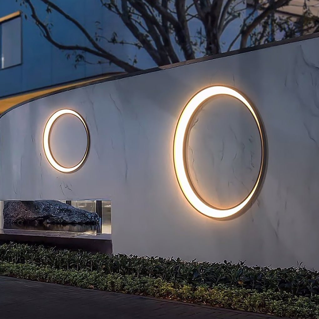 Outdoor Modern Moon LED Wall Light - Waterproof Cylinder Design