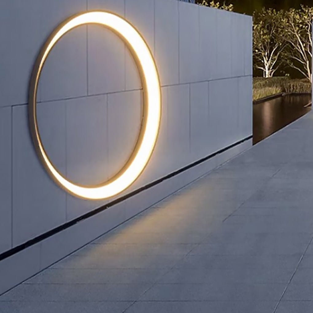 Outdoor Modern Moon LED Wall Light - Waterproof Cylinder Design