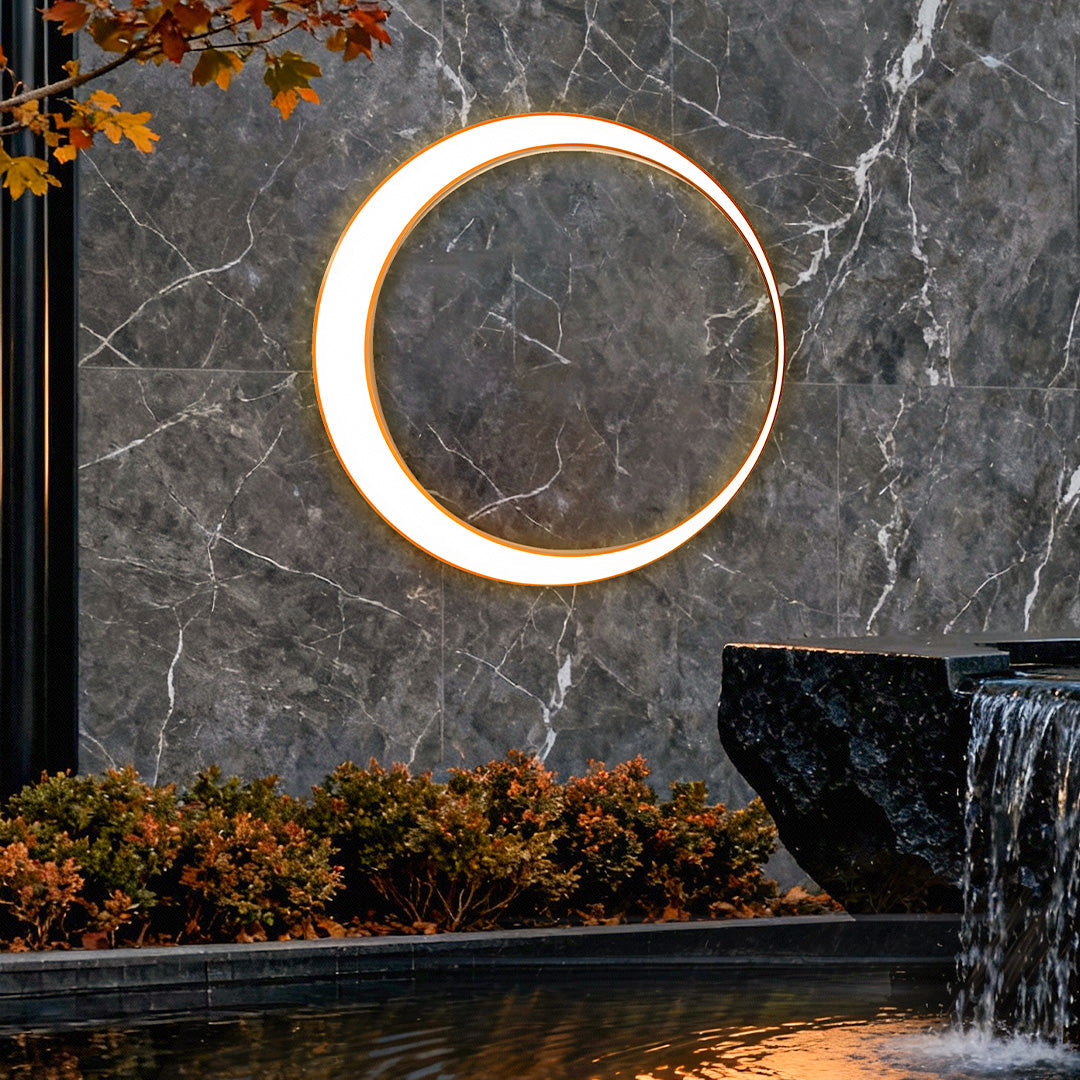 Outdoor Modern Moon LED Cylinder Wall Light Waterproof