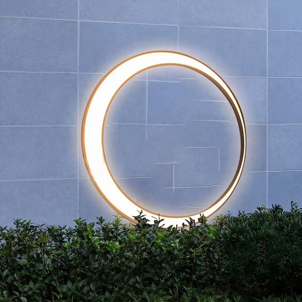 Outdoor Modern Moon LED Wall Light - Waterproof Cylinder Design