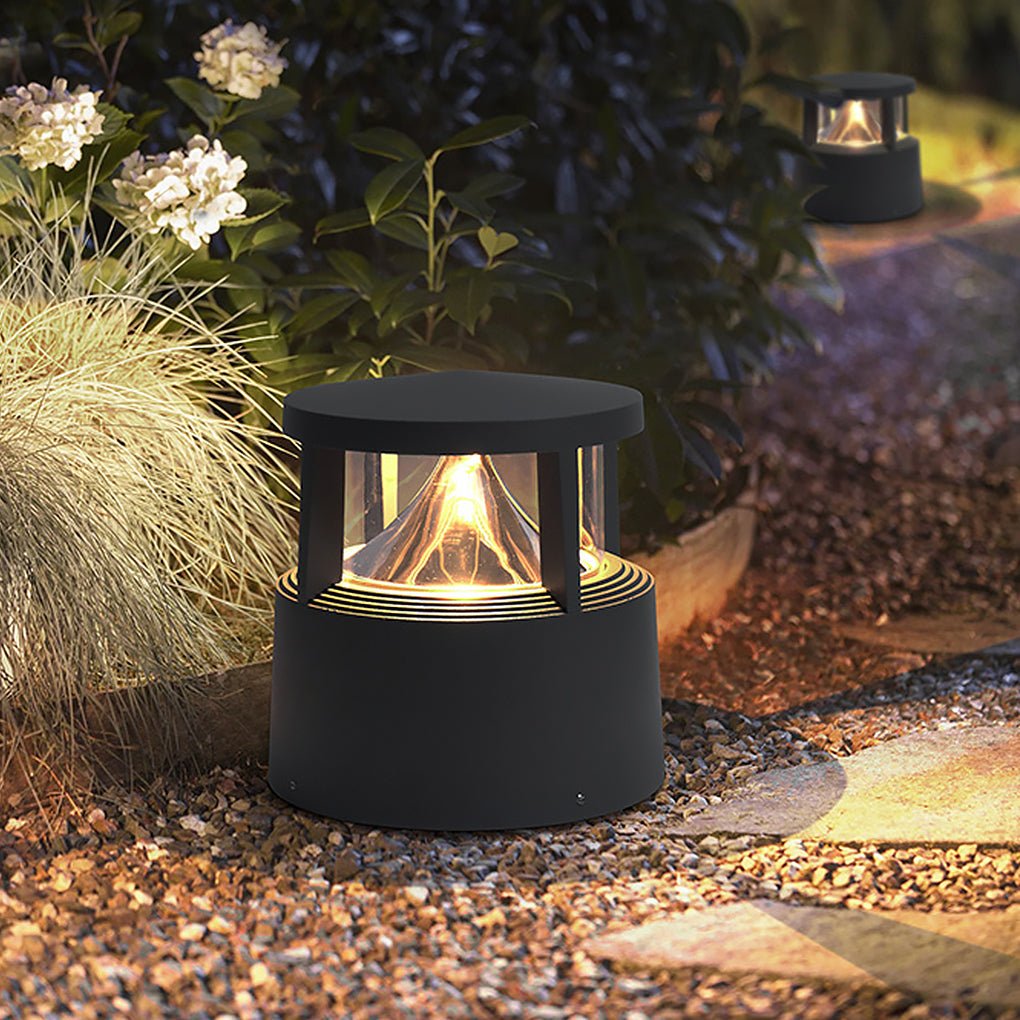 Short Aluminum Volcano Cob Lawn Light - Durable Outdoor Bollard Lighting