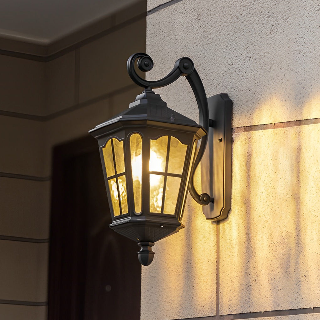 Vintage LED Solar Lantern for Outdoor Front Porch Lighting - Aluminum Design