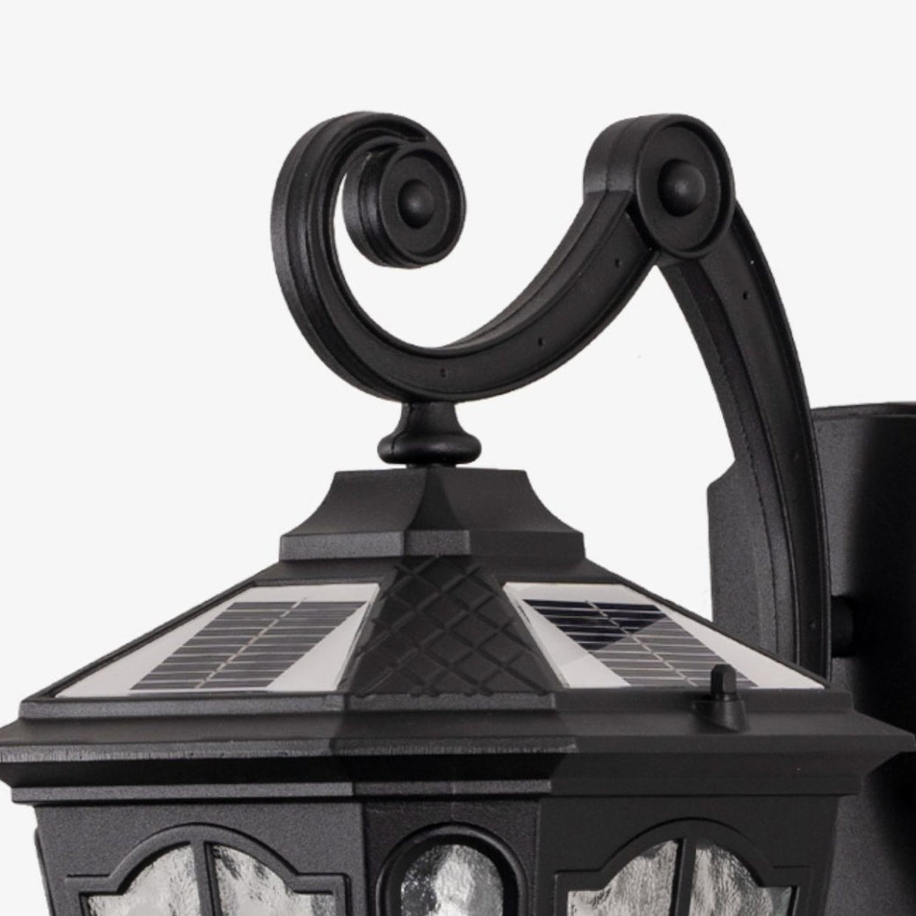 Vintage LED Solar Lantern for Outdoor Front Porch Lighting - Aluminum Design