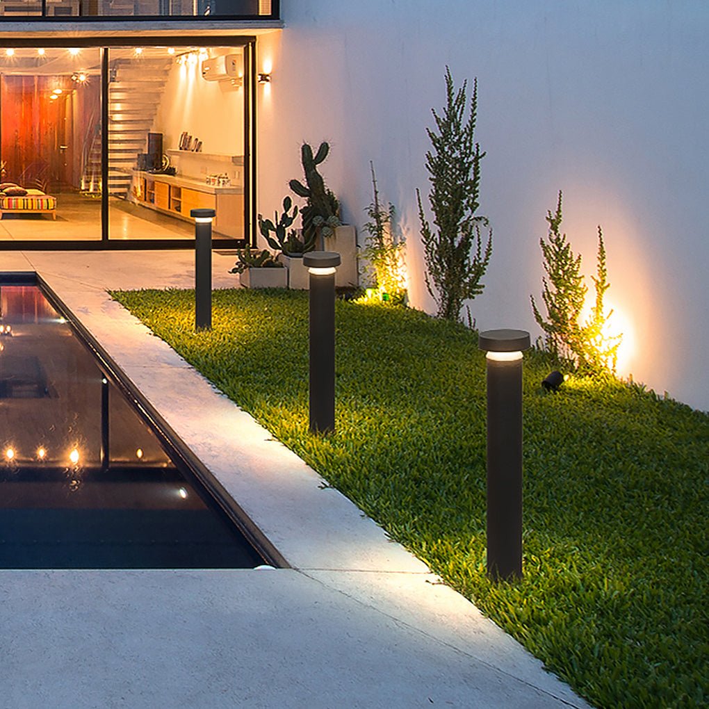 Modern Cylinder Bollard LED Garden Lights - Durable Landscape Lighting, Outdoor Pathway Illumination