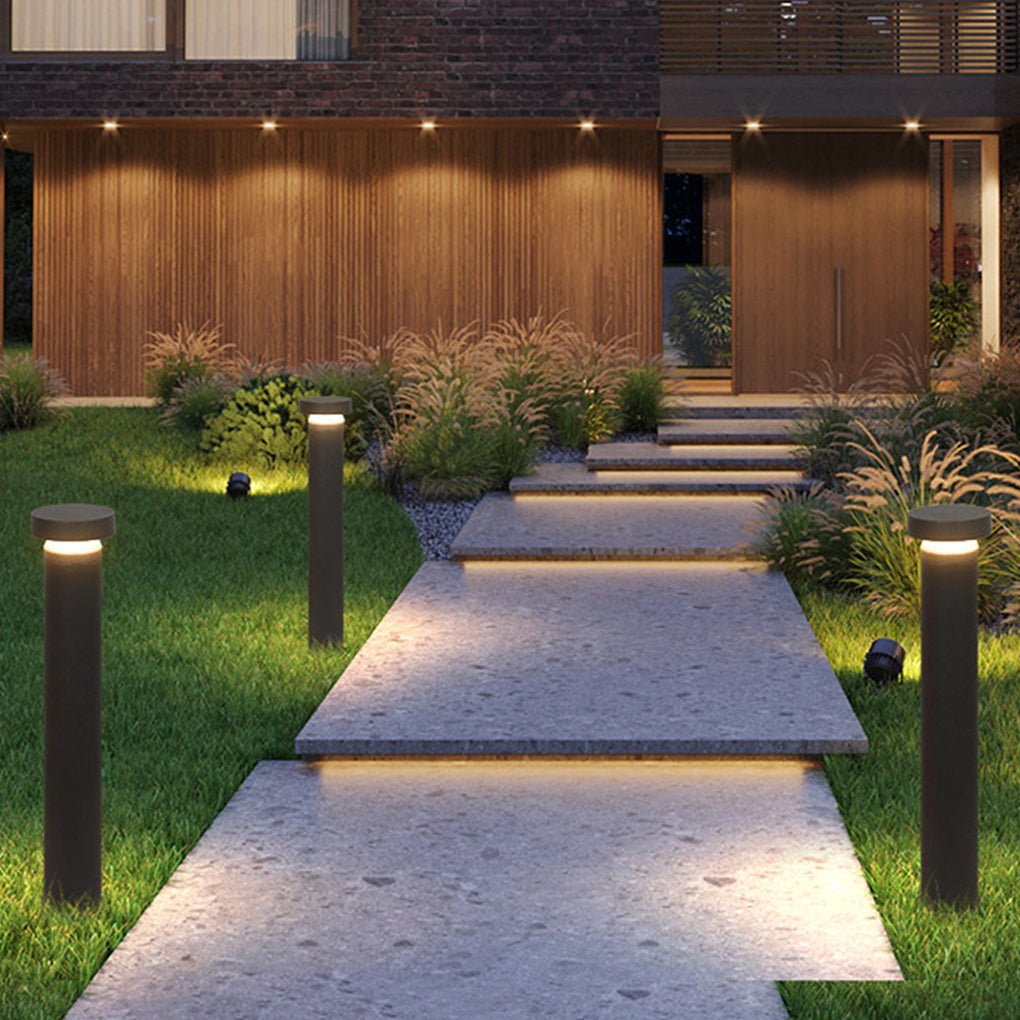 Modern Cylinder Bollard LED Garden Lights - Durable Landscape Lighting, Outdoor Pathway Illumination