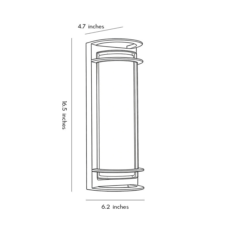Outdoor LED Wall Mount Light - Dual-Layer Shade Fixture