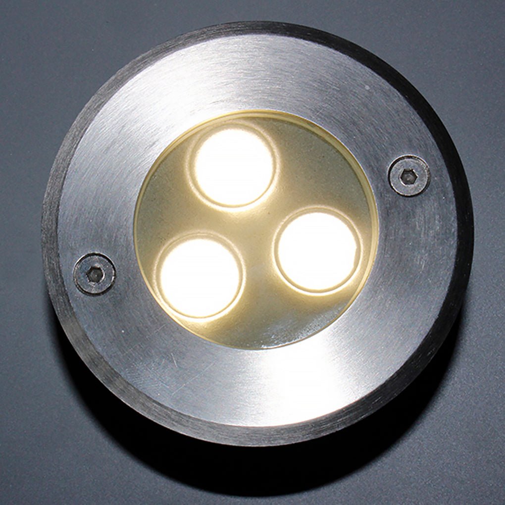 Poolside Waterproof LED Step Lights - Chrome Inset Lighting for Garden & Lawn