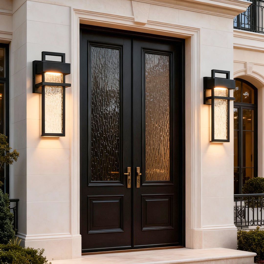 Outdoor Waterproof Black LED Wall Light - Energy Efficient, Stylish Design