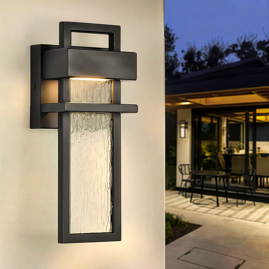 Outdoor Waterproof Black LED Wall Light - Energy Efficient, Stylish Design