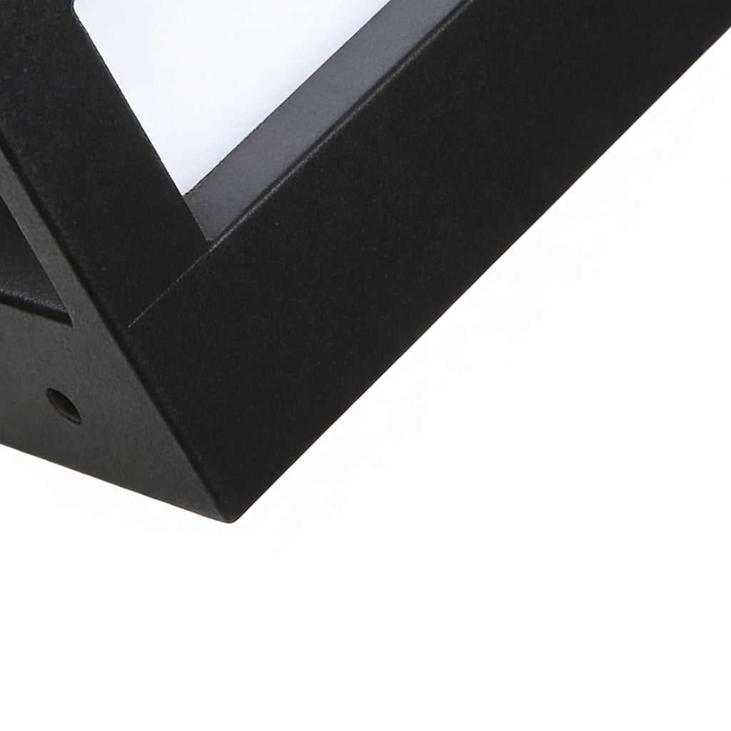 Modern Geometric Black Metal Outdoor Wall Light