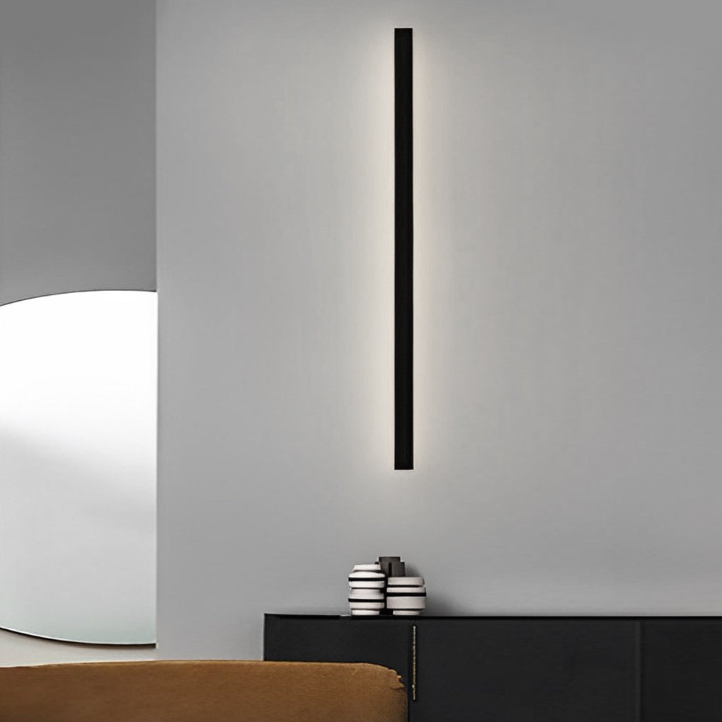Outdoor Waterproof Black Solar Wall Light - Modern Design
