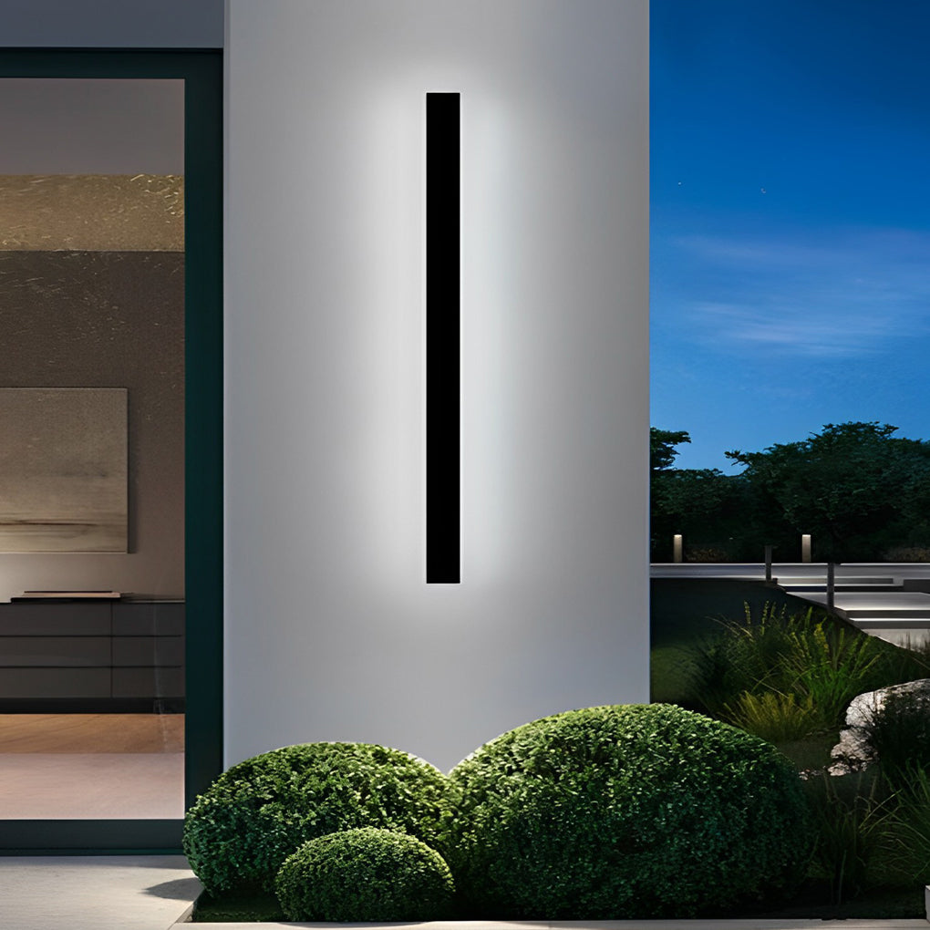 Outdoor Waterproof Black Solar Wall Light - Modern Design