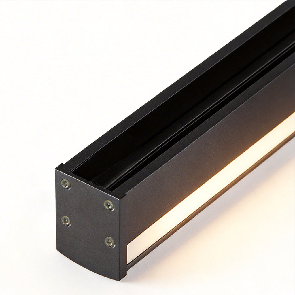 Outdoor Waterproof Black Solar Wall Light - Modern Design