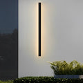Outdoor Waterproof Black Solar Wall Light - Modern Design