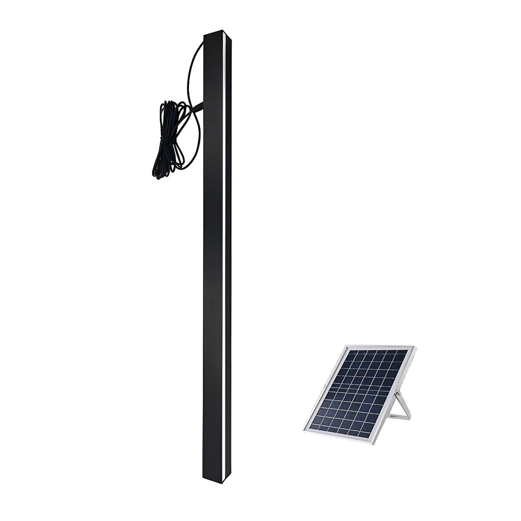 Outdoor Waterproof Black Solar Wall Light - Modern Design