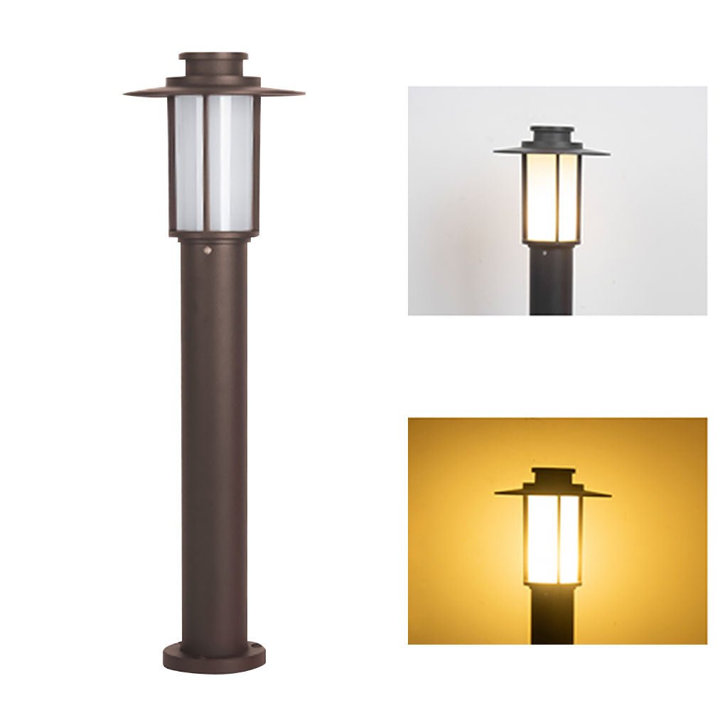 Modern LED Bollard Lights - Minimalist Metal Landscape Lamp