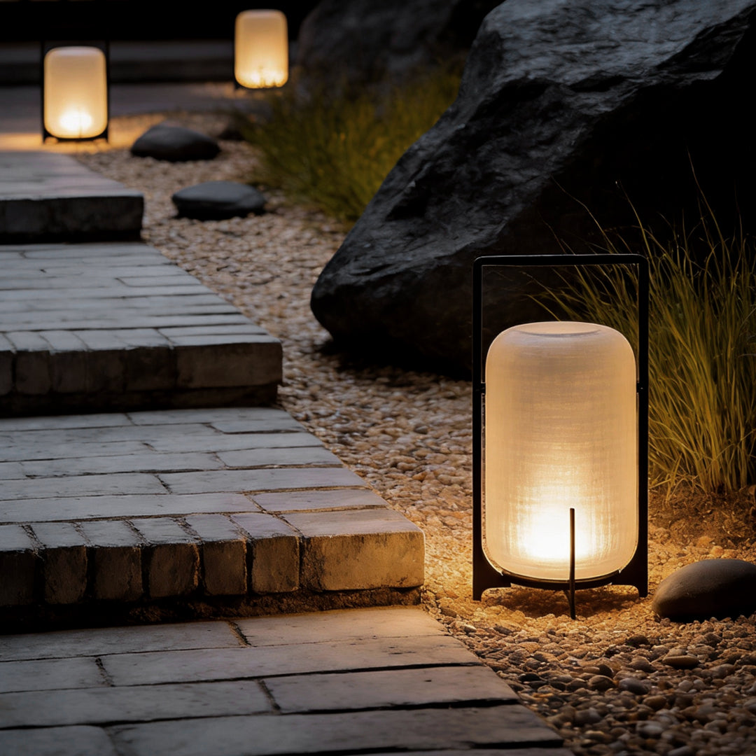 Outdoor Modern Handle Lantern - Waterproof LED Light for Patio & Garden