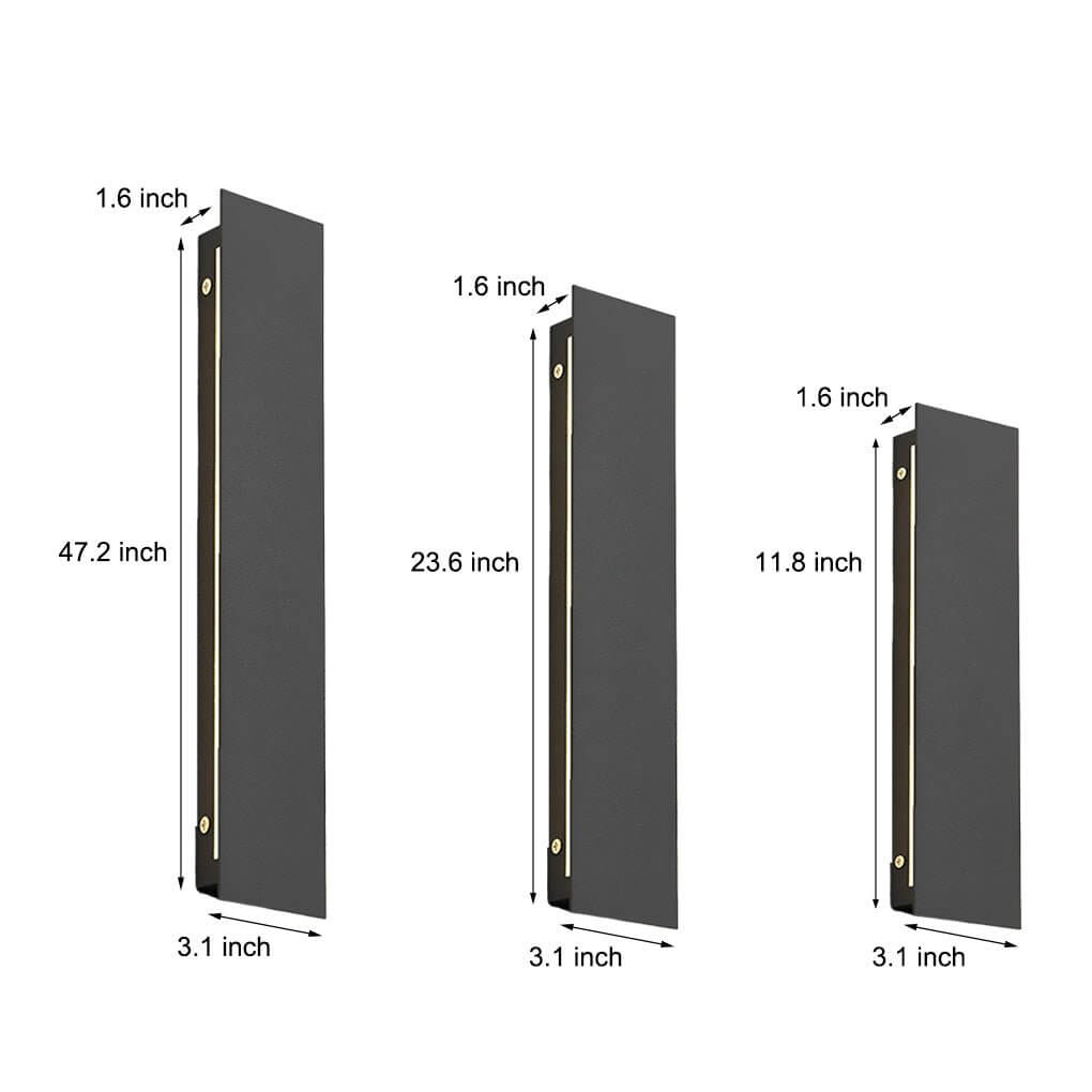 Linear Outdoor Wall Light - Modern Waterproof LED Fixture for Patios, Gardens, and Walkways